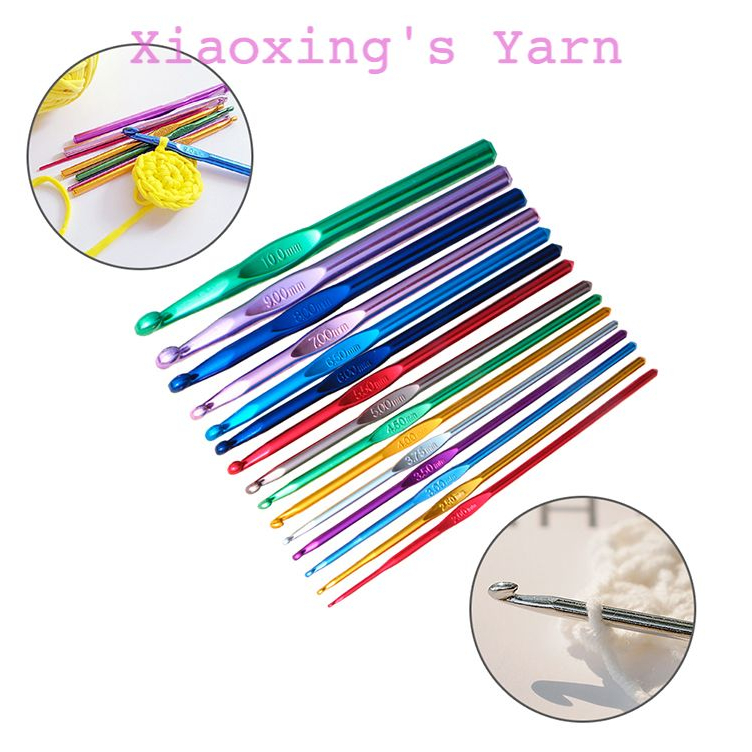 Kim móc len phủ màu oxit nhôm nhiều màu sắc size cơ bản 2 - 12mm | Xiaoxing's Yarn