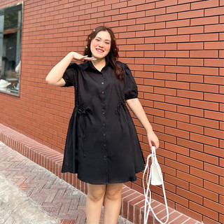 [OOTD BIGSIZE] Đầm sơ mi rút eo dáng A