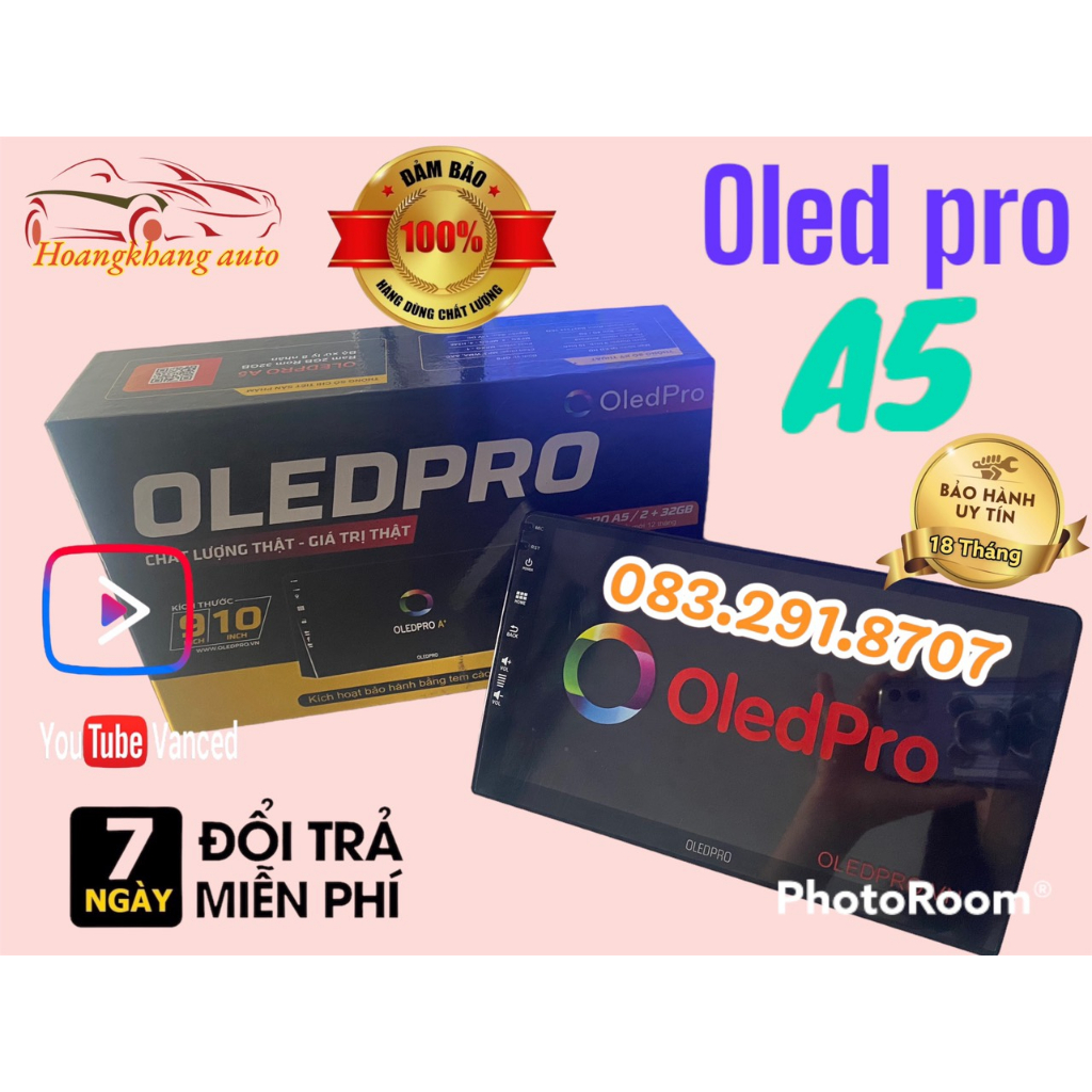 Màn Hình Android OLEDPRO A5 Ram 2GB Rom 32GB 8 Core mẫu mới 2023 tặng vietmaps2 _ Youtube Vancer