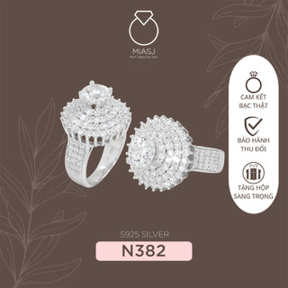 Nhẫn bạc Ý S925 cao cấp xi Bạch Kim Mã N382