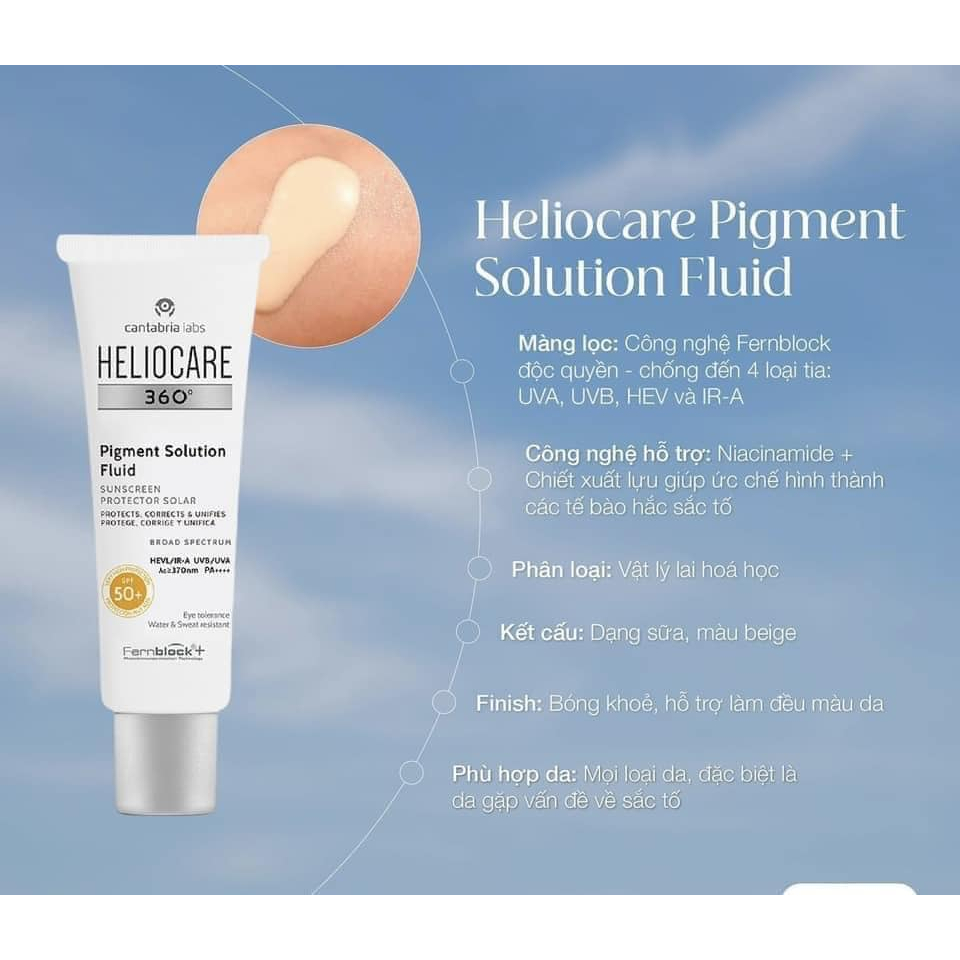 Kem Chống Nắng Heliocare 360 Pigment Solution Fluid 50ml