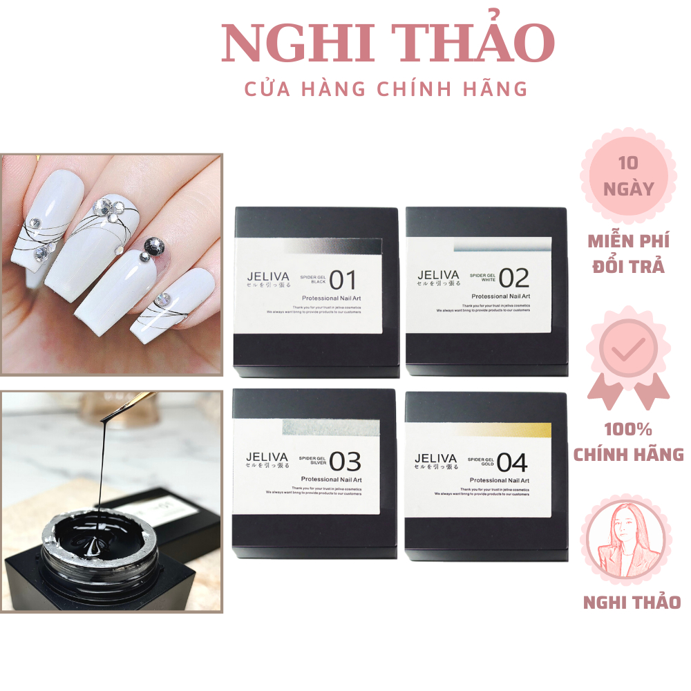 Gel nhện nail JELIVA siêu dai 8g