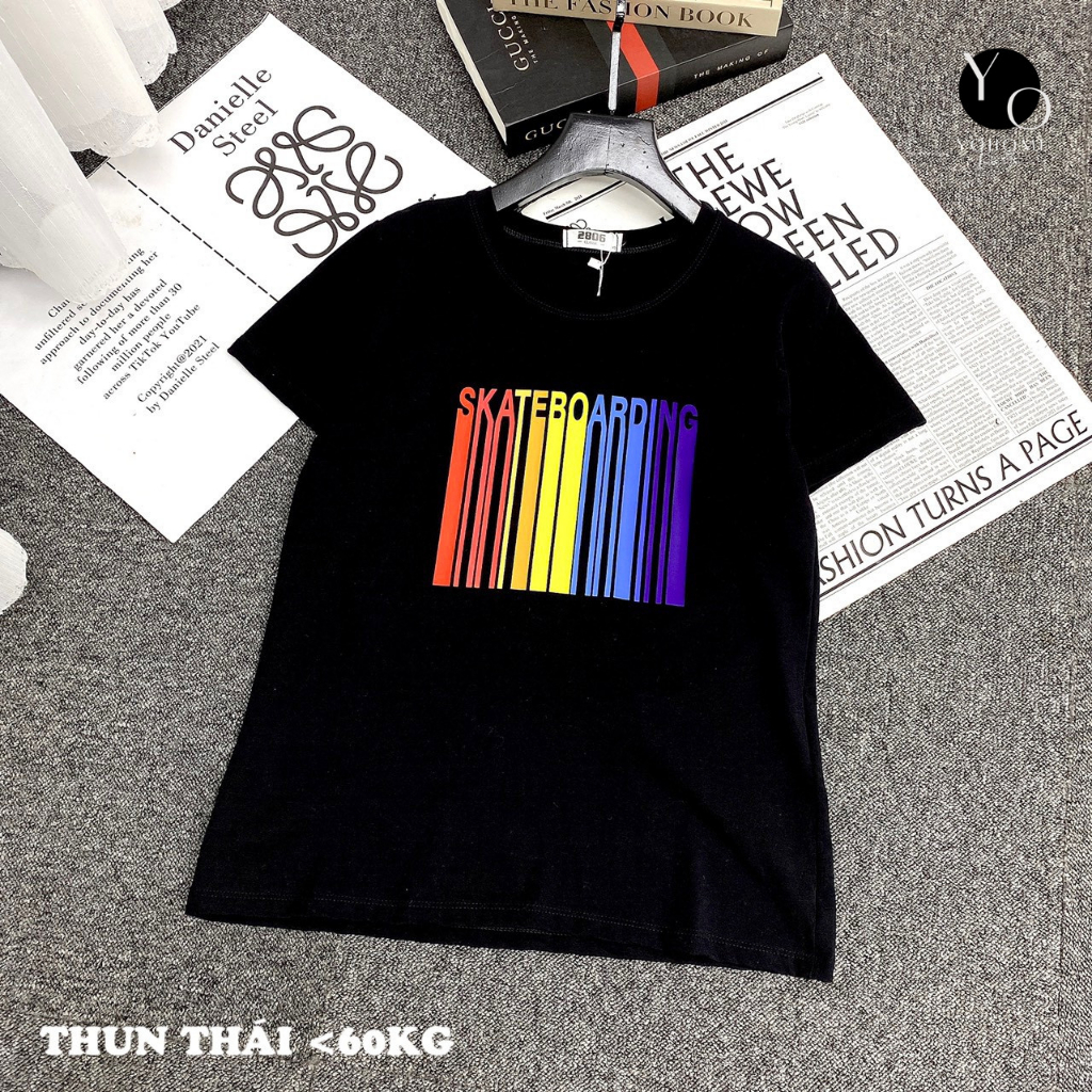 Áo thun thái nữ from vừa cổ tròn nhiều màu bao đẹp YOHOMI mã SKATE