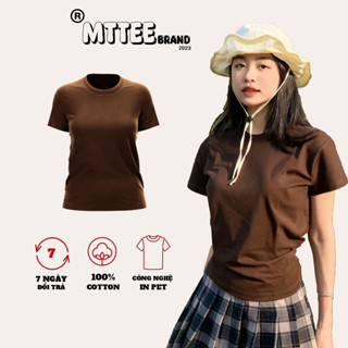 [Nhận in theo yêu cầu] Áo Thun Baby Tee trơn chất liệu cotton áo phông form nữ Local Brand MTTee chính hãng