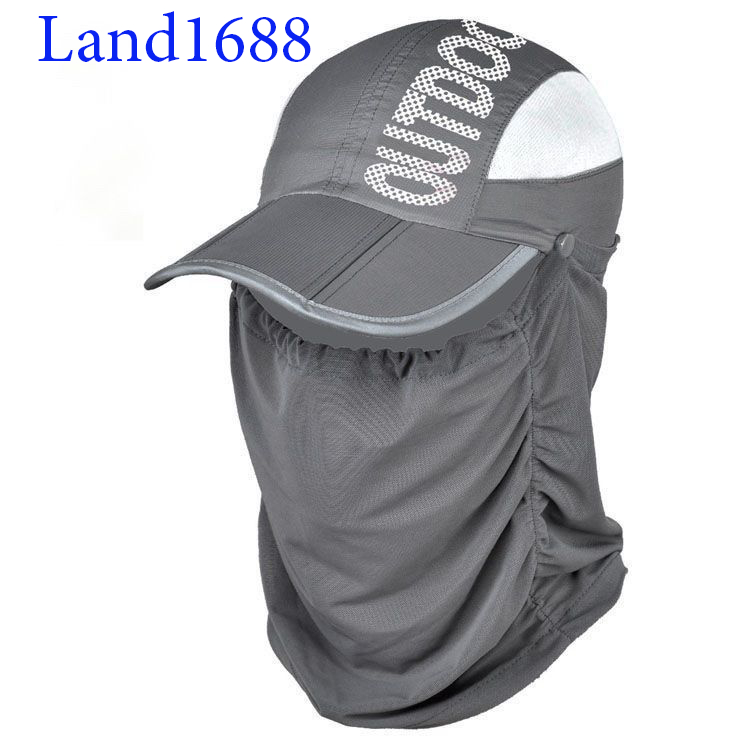 Mũ lưỡi trai kèm khăn lưới che mặt chống nắng chống tia uv đa năng-land1688