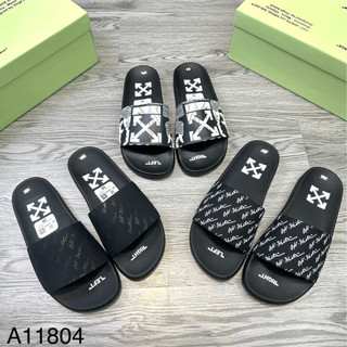 [ Hot ].Dép Quai Ngang Off-White Off Stamp Slides chữ trắng OFF và MONOGRAM đi cực chất