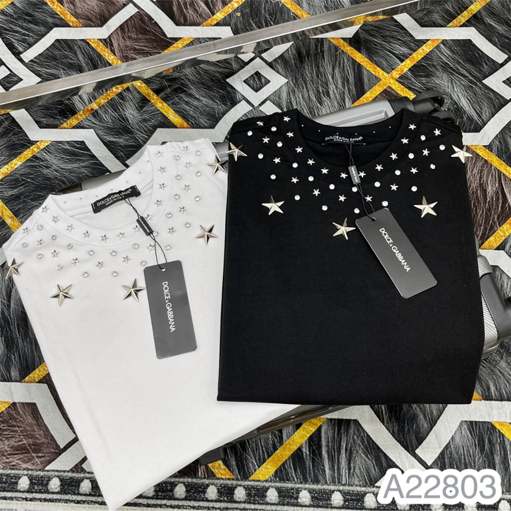 Áo Thun Nam Cotton D.G Tang Ngôi Sao Vòng Cổ, Áo Phông Nam Cotton D.G Mới Nhất Hè 2023