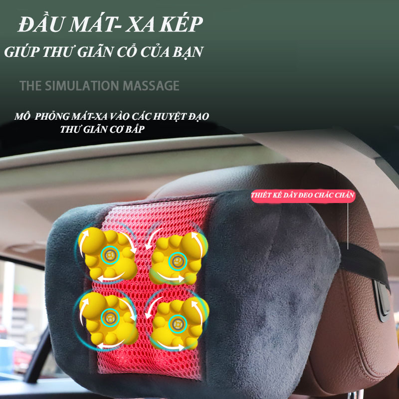 Ghế massage trên ô tô có tia hồng ngoại, Đệm ghế mát xa xe hơi siêu mỏng và êm | BigBuy360 - bigbuy360.vn