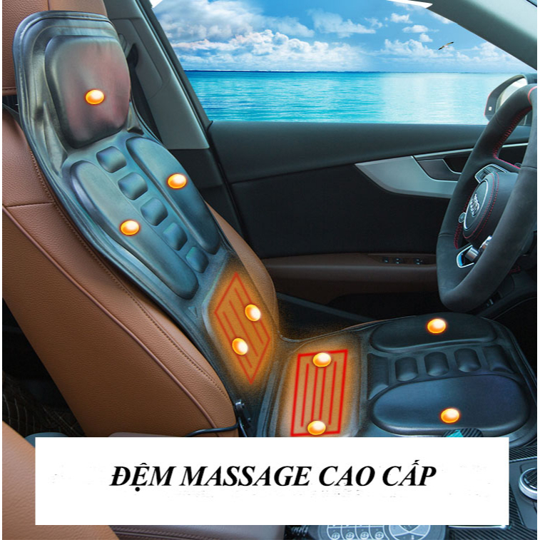 Ghế massage trên ô tô có tia hồng ngoại, Đệm ghế mát xa xe hơi siêu mỏng và êm | BigBuy360 - bigbuy360.vn