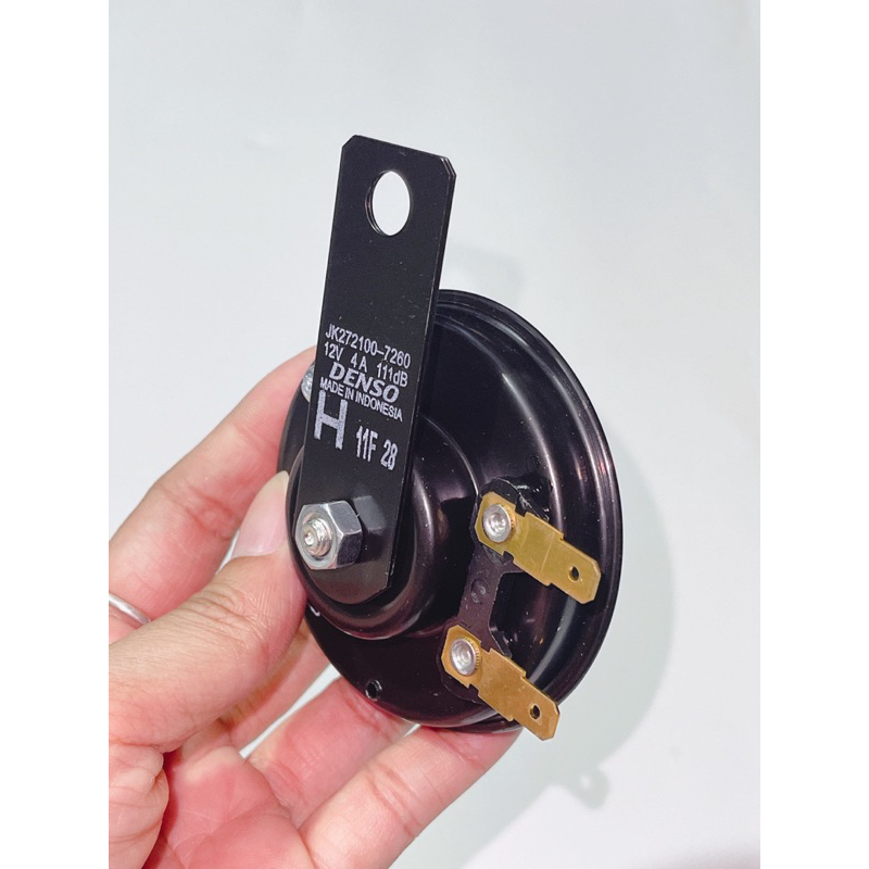 Lẻ 1 cây kèn Denso chính hãng gồm âm cao & thấp, còi Denso gắn thông dụng xe máy và oto