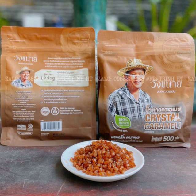 Đường phèn nguyên chất không tẩy trắng Thái Lan túi 500gr