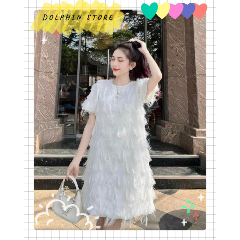 BIGSIZE Đầm lông vũ bigsize - đầm đi tiệc bigsize