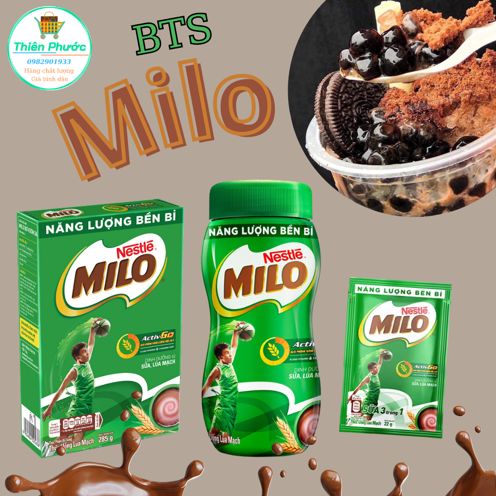 bột milo sữa 3 in 1 gói 22g - chỉ 4000đ/gói