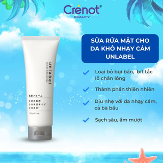 Sữa rửa mặt cho da khô nhạy cảm Unlabel 120g gel tạo bọt làm sạch sâu da dầu mụn hỗn hợp dưỡng cấp ẩm dịu nhẹ nam nữ