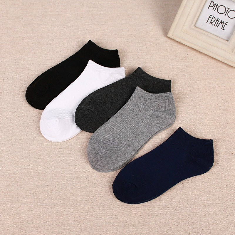 Combo 5 Đôi Tất Nam GânCổ Ngắn Màu Ngẫu Nhiên