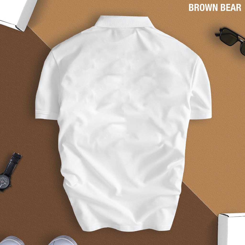 Áo Polo Gấu nâu BROWN BEAR nam nữ cổ bẻ vải xịn Unisex, trẻ trung, thanh lịch