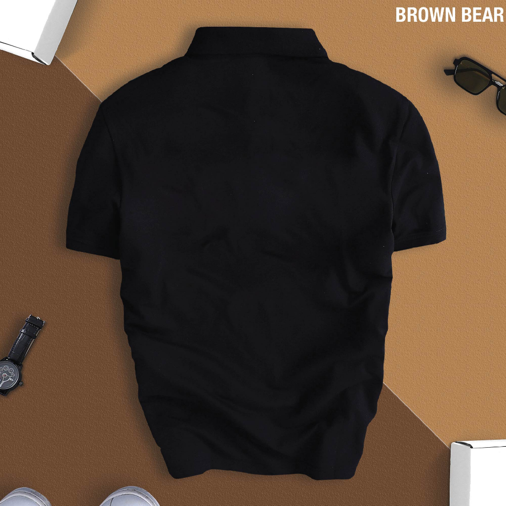 Áo Polo Gấu nâu BROWN BEAR nam nữ cổ bẻ vải xịn Unisex, trẻ trung, thanh lịch