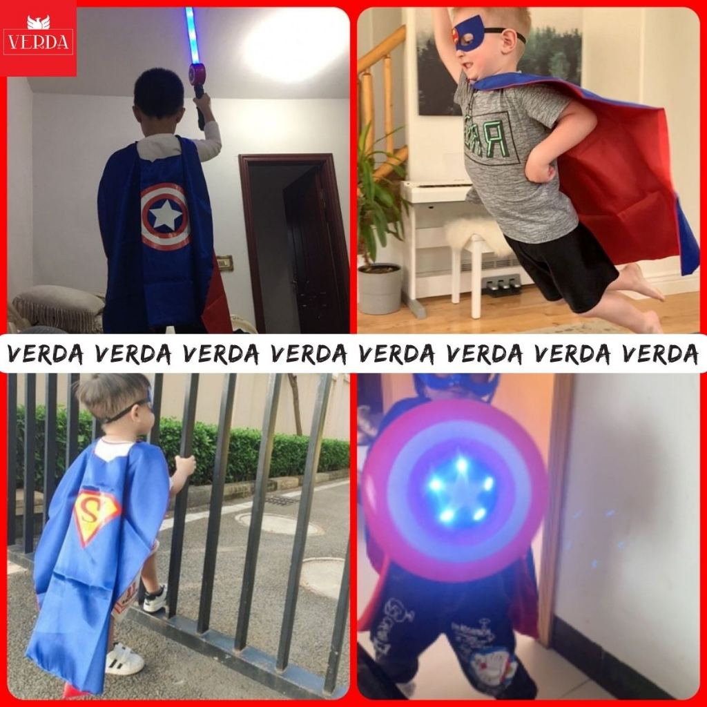 Kiếm siêu nhân người nhện gậy spider man batman dơi sắt phát ánh sáng trẻ em cosplay có đèn led nhạc VERDA