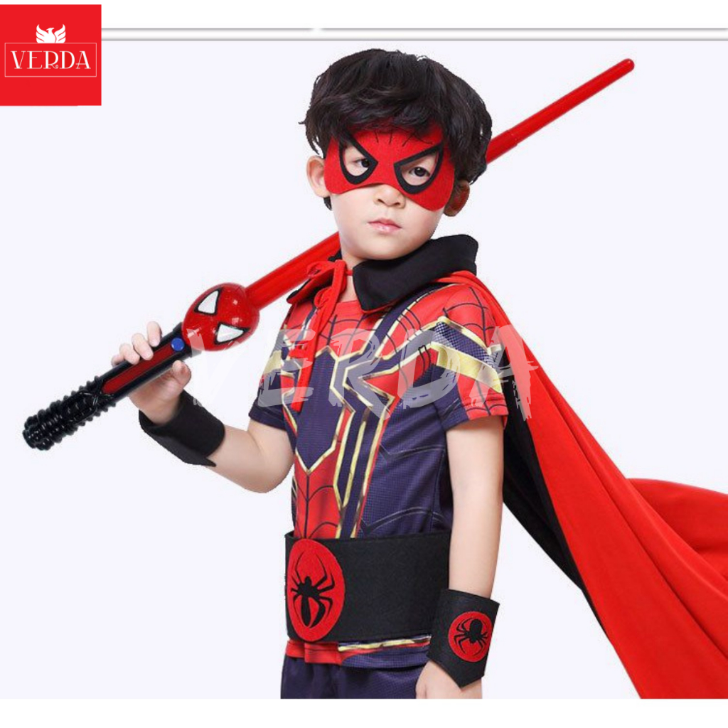 Kiếm siêu nhân người nhện gậy spider man batman dơi sắt phát ánh sáng trẻ em cosplay có đèn led nhạc VERDA