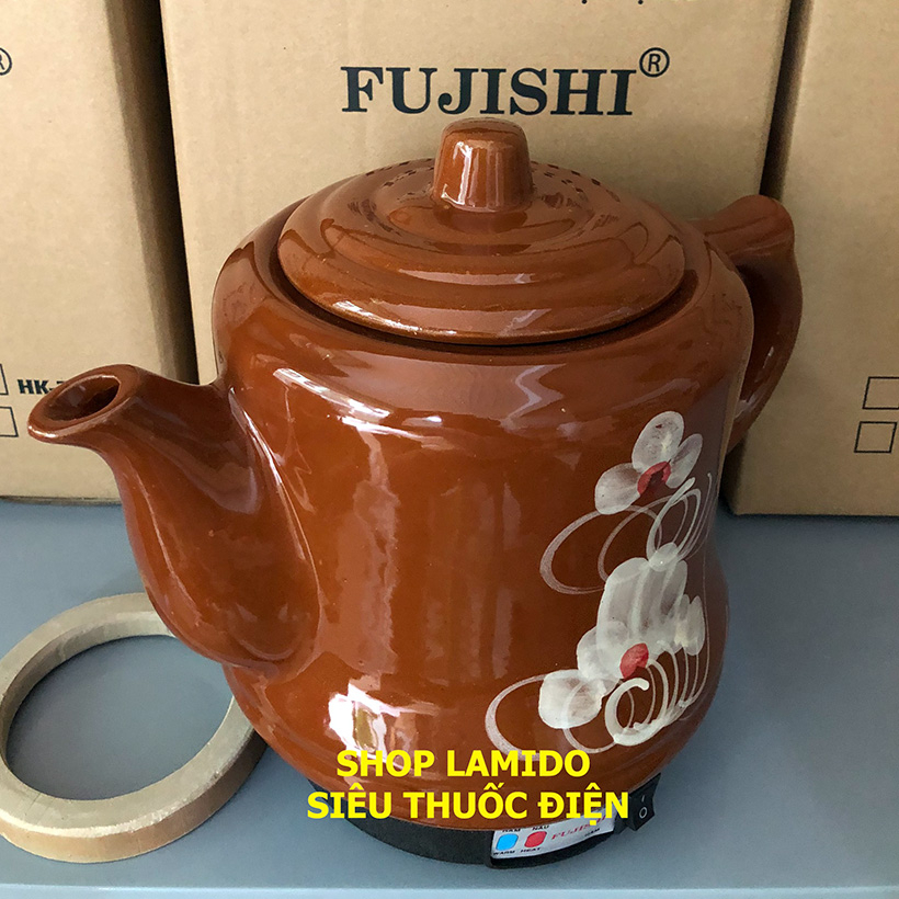 Siêu sắc thuốc điện GỐM SỨ BÁT TRÀNG Fujishi 2.8 lít HK-33BX - [ HỎA TỐC ][ BÔNG NÂU] - Ấm thuốc điện nấu tự động ngắt | BigBuy360 - bigbuy360.vn