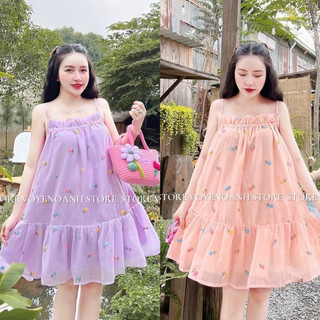 ĐẦM BABYDOLL HOA HAI DÂY (KÈM VIDEO HÌNH THẬT)