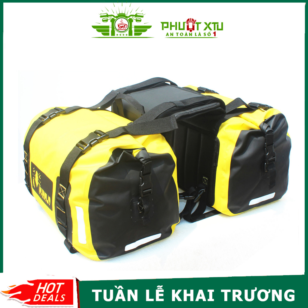Bộ 2 túi đựng đồ treo hông xe máy dung tích mỗi túi 30L - Sản phẩm được Hội quán Phượt XTU khuyên dùng