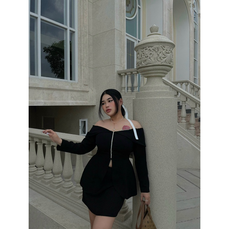 Set áo bẹt vai đính cườm đi tiệc bigsize 55-90kg