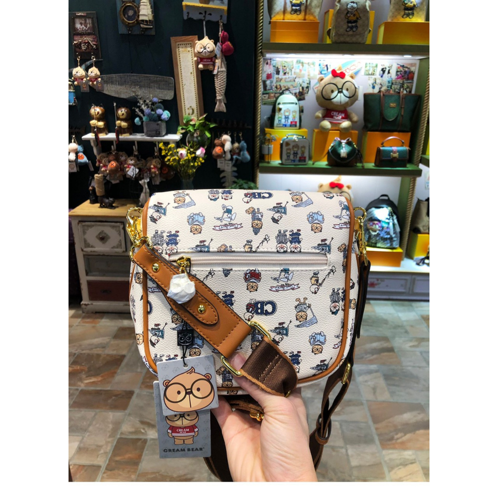 Túi Bao Tử Nam Nữ Thương Hiệu Sammao & Cream Bear Cao Cấp Chính hãng C1245-2