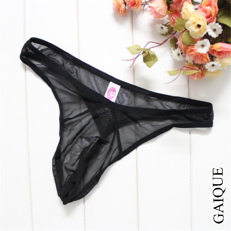 Quần lót nam lọt khe lưới xuyên thấu GQ30sexy quần sịt nam dây lộ mông freesize