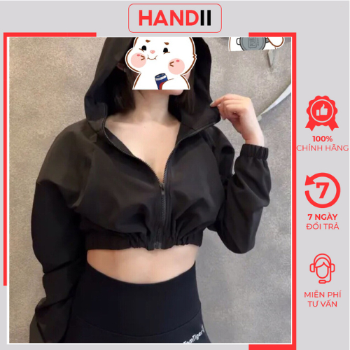 Áo khoác Tomtiger Pocket Cropt chất liệu mềm mịn, co giãn ,áo gió thể thao cao cấp  "HANDII"