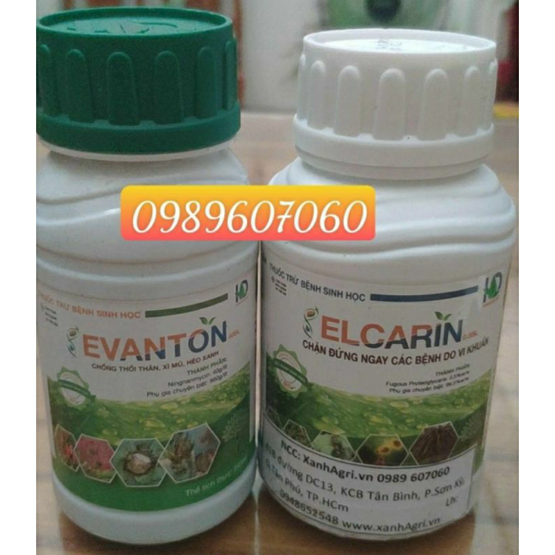Cập thuốc trừ bệnh sinh học Elcarin+ Evanton cho cây trồng