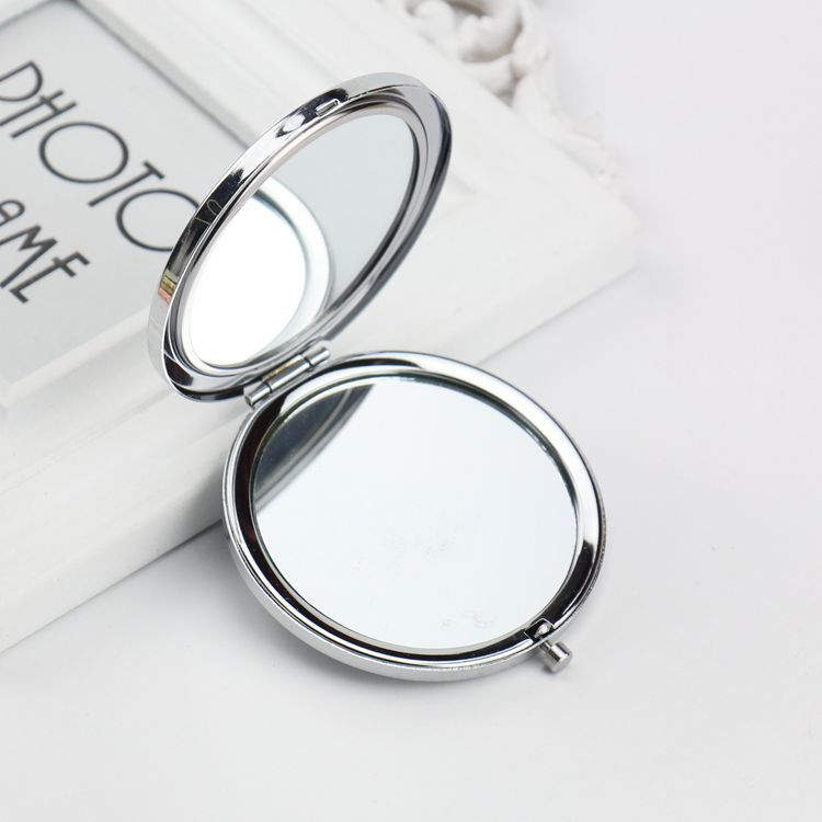 Phôi Gương Tròn Trơn, Có Hoa Văn Hai Mặt, Phôi Làm Gương Thêu Tay Bỏ Túi