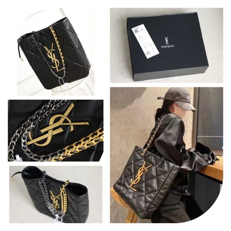 Túi xách nữ Y.S.L Hobo bag da thật cực nét sz30x36cm khóa vàng đặc fullbox nam châm