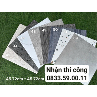 Sét 5 mét vuông ( 24 tấm ) Sàn vân xi măng có keo sẵn ..Nhận thi công.