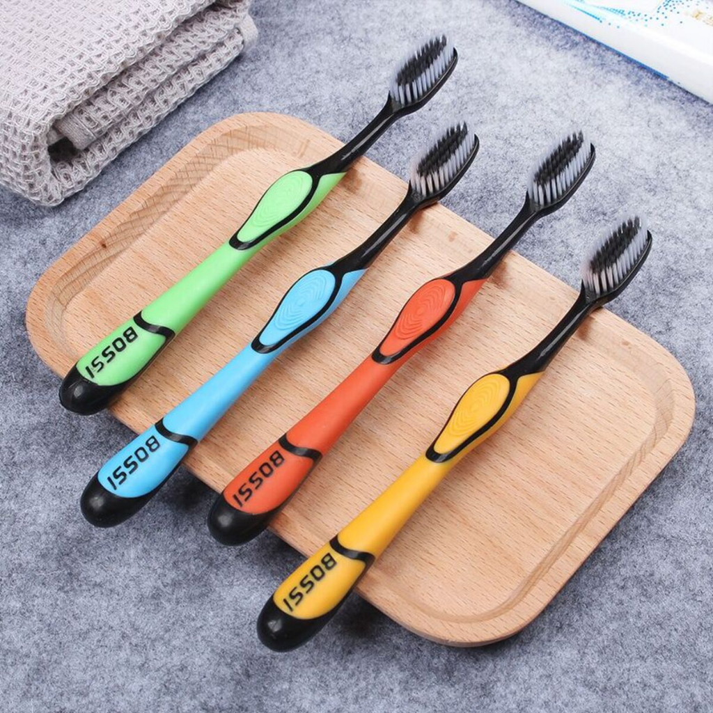 Bàn chải đánh răng than tre hoạt tính lông mềm BOSSI Hàn Quốc - hàng loại 1