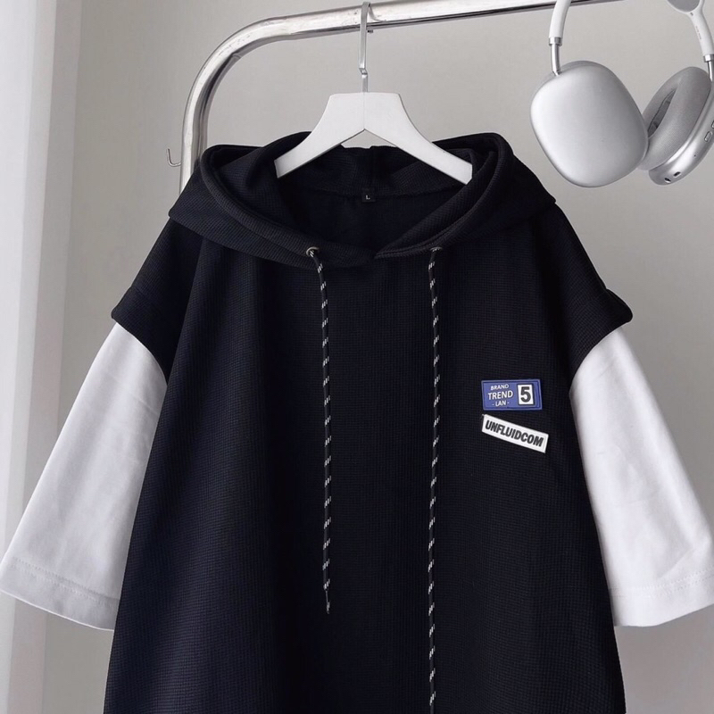 Áo hoodie UNF ngắn tay nỉ lót bông _HT.Store96