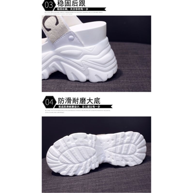 Dép nữ GUCC đính đá siêu xinh đế 9,5 cm
