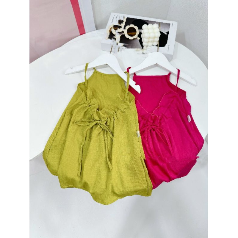 Váy  maxi rút sau xinh điệu bé gái