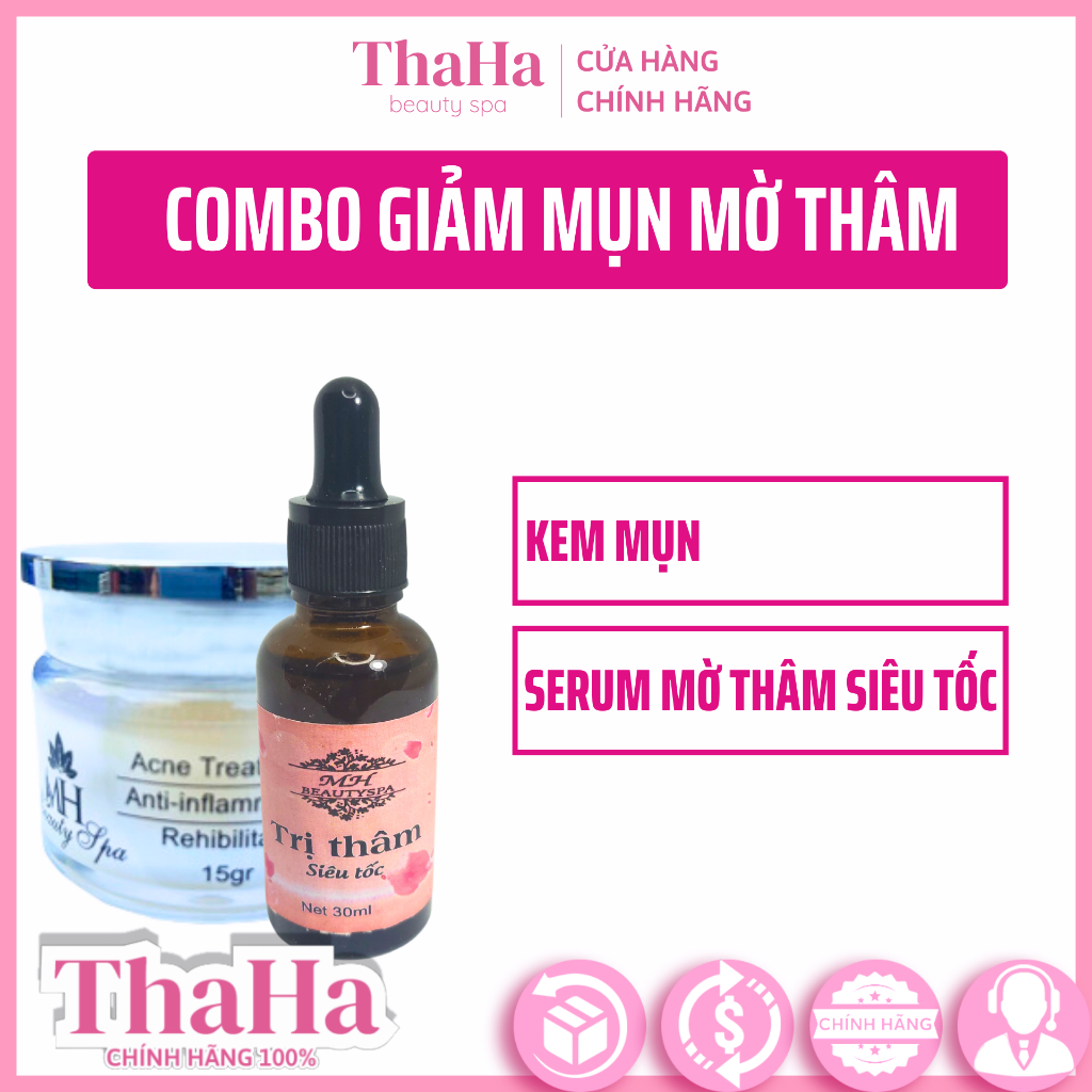 Combo mờ thâm mụn, serum giảm thâm siêu tốc, kem mụn, dưỡng trắng da, mờ thâm, ngừa mụn, giảm mụn