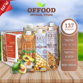 Thùng Sữa Siêu Hạt Nguyên Chất 137 Degrees 1000ml (12 Hộp)