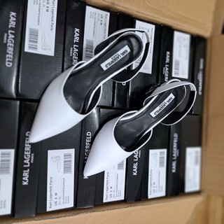 Giày Slingback KARL LAGERFELD da thật Sale