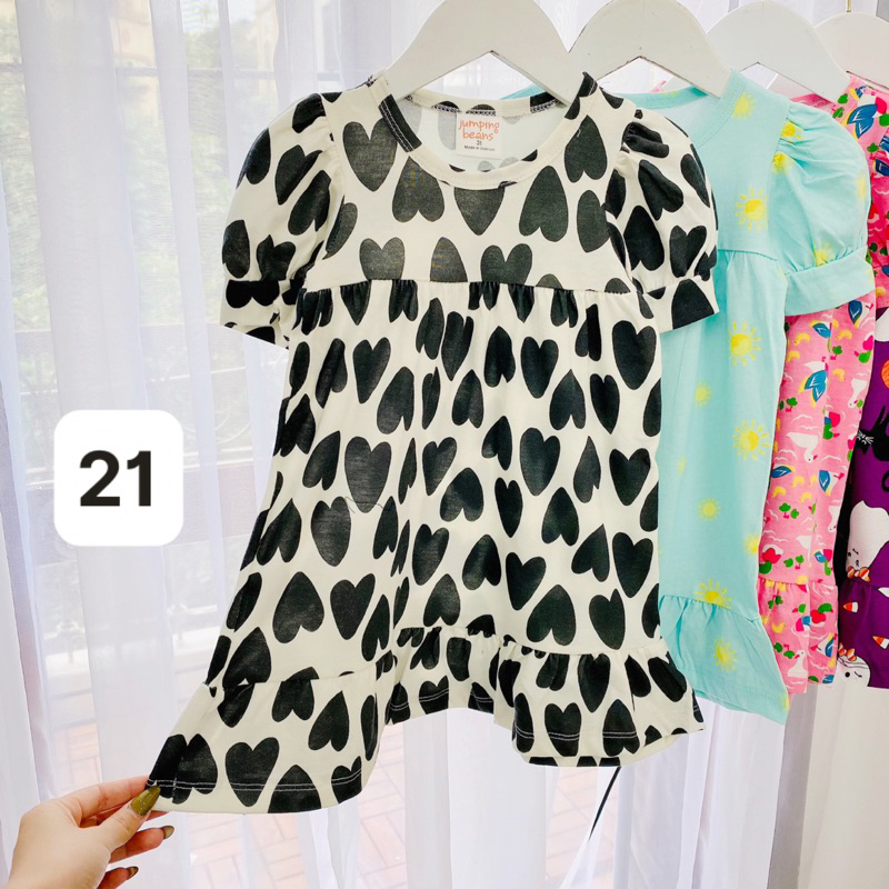 Váy thun cotton tay búp VNXK bé gái