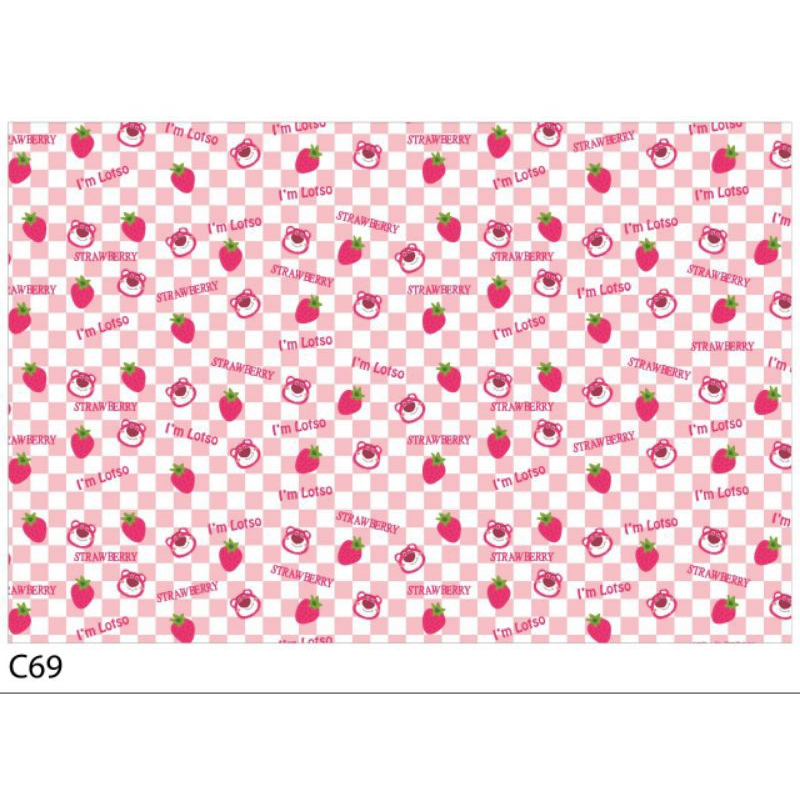 10 tờ giấy gói quà hình gấu dâu