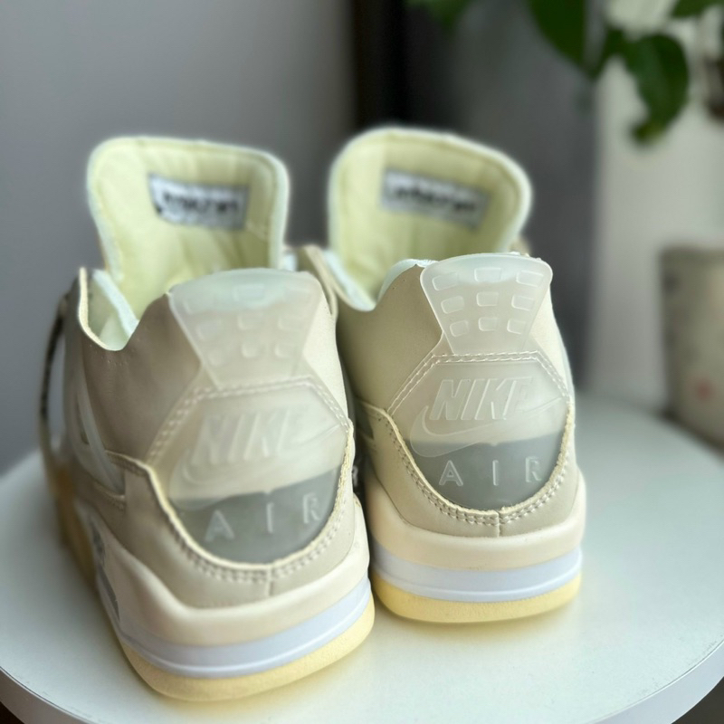 [ siêu phẩm] giày thể thao sneaker jd4  kem bản cao cấp. Jordan 4 retro off white sail bản cao nam nữ