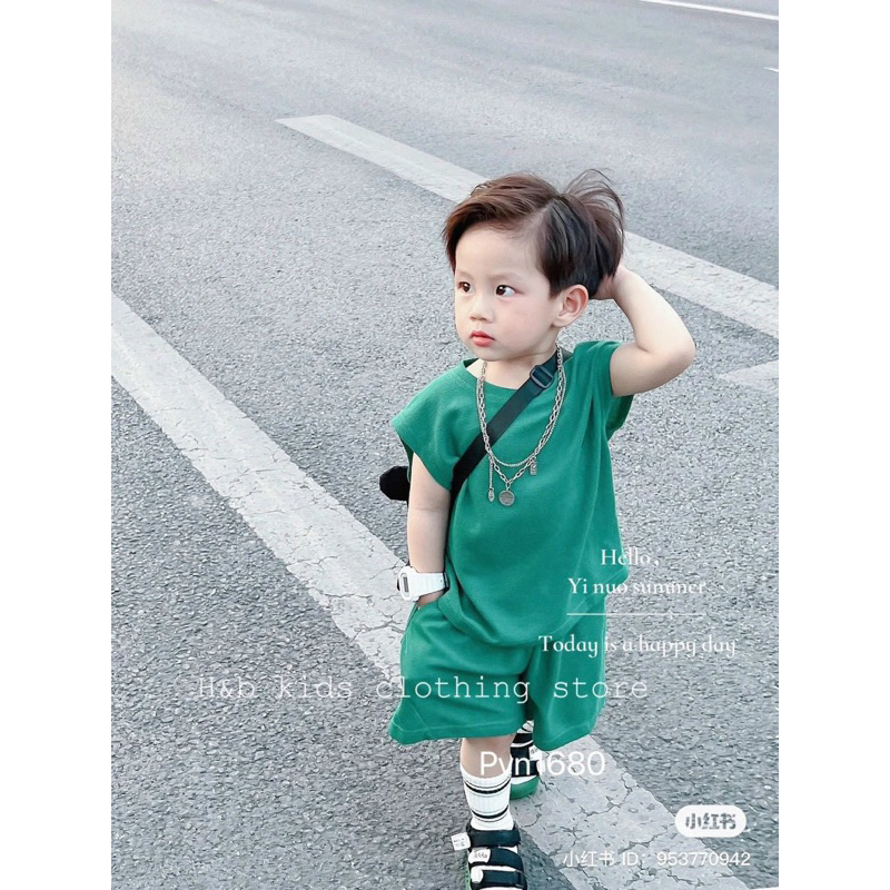 (8-28kg) sỉ set bộ áo cotton tổ ong sát nách bé trai Jane snkids