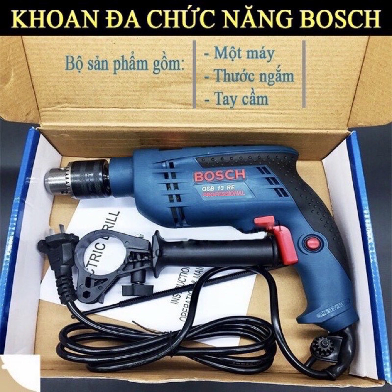 Máy khoan tường bê tông,khoan gỗ,khoan sắt 13 ly BOSCH lõi đồng 100%