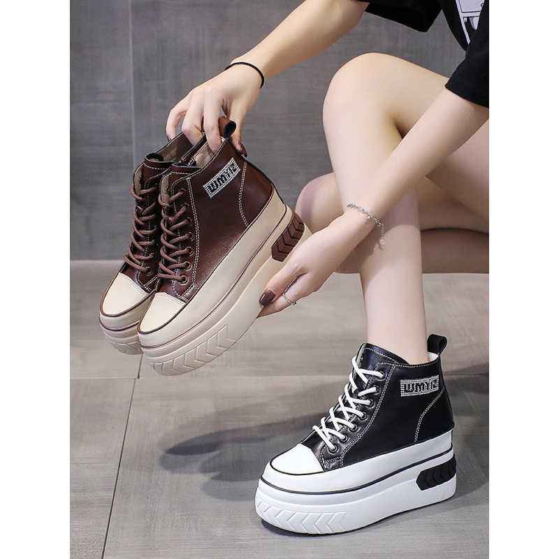 (ODER) Giày thể thao thời trang độn đế 8cm cổ cao