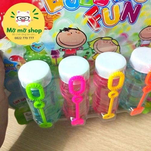 VÌ 4 CHAI Đồ chơi thổi bong bóng xà phòng an toàn xài lâu hết - Đồ chơi Nhà Mỡ