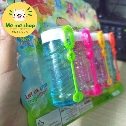 VÌ 4 CHAI Đồ chơi thổi bong bóng xà phòng an toàn xài lâu hết - Đồ chơi Nhà Mỡ