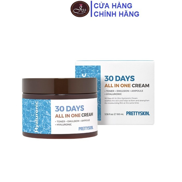 Kem Dưỡng Da Prettyskin 30 Day All In One Hyaluronic Cream 100ml